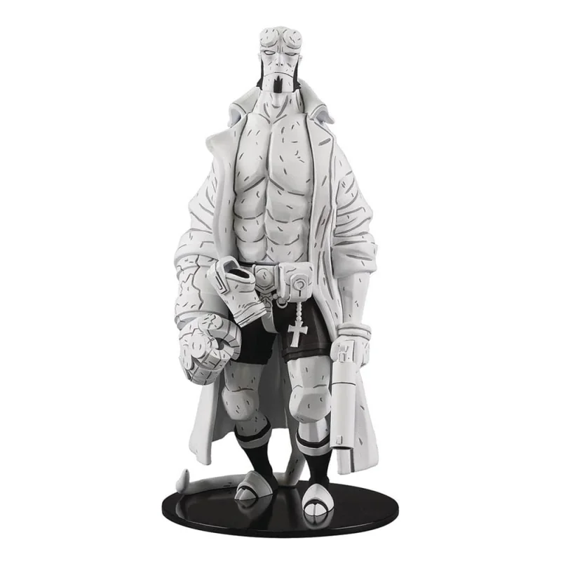 Hellboy - 30th Anniversary Vinyl Statuette B&W Variant Previews Exclusive Beeldjes 