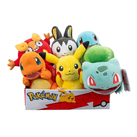 Pokemon - 20 cm plush toy assortment (Pikachu, Charmander, Bulbasaur, Squirtle, Darumarond, Emolga) Pluche 