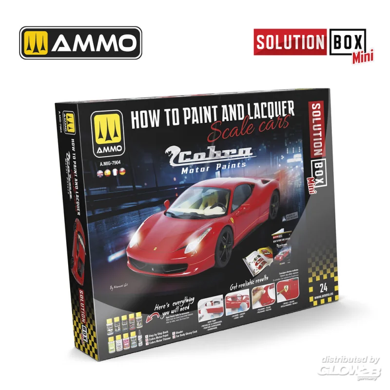 SOLUTION BOX MINI 24 - How to Paint and Lacquer Scale Cars - COBRA MOTOR PAINTS Acrylverf 