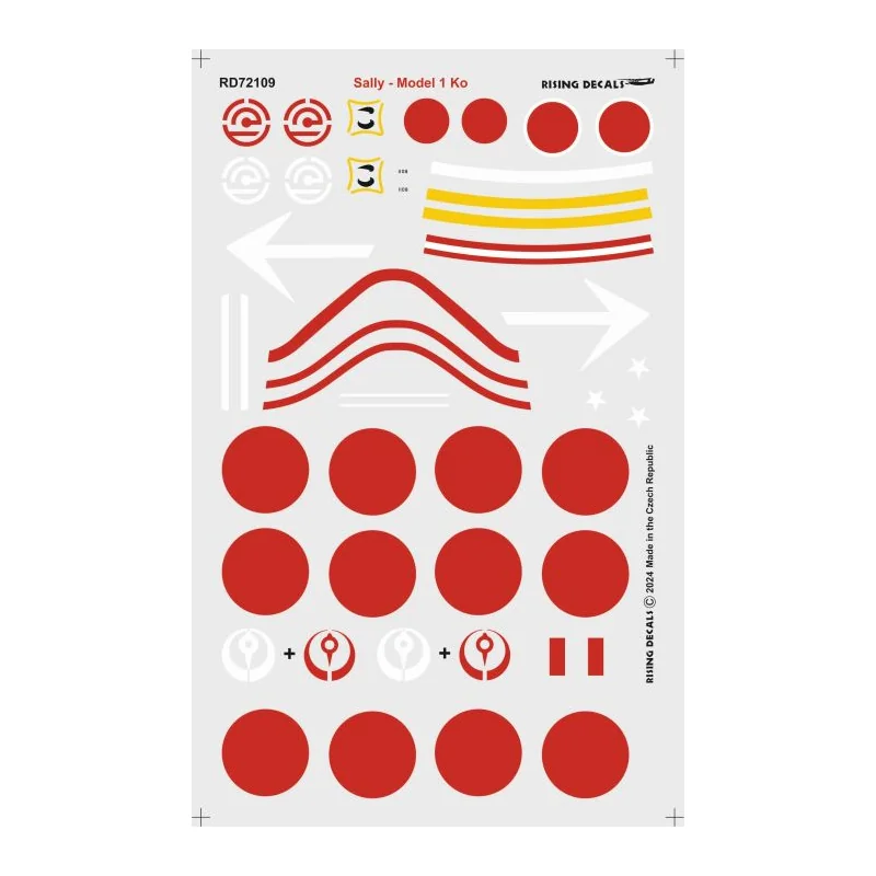 Mitsubishi Ki-21-I Ko “Sally” x 7 schemes Decals voor militaire voertuig