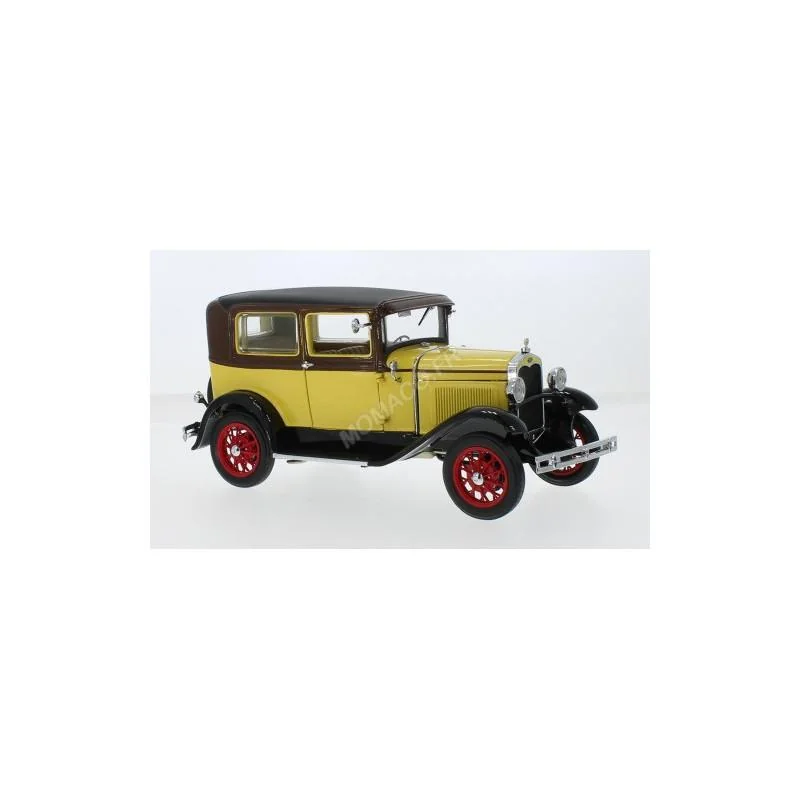 FORD MODEL A TUDOR 1931 "BRONSON" JAUNE/MARRON Miniatuur 