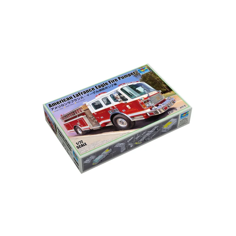 Plastic model of the La France Eagle Fire pumper truck 1:72 Model van brandweerauto