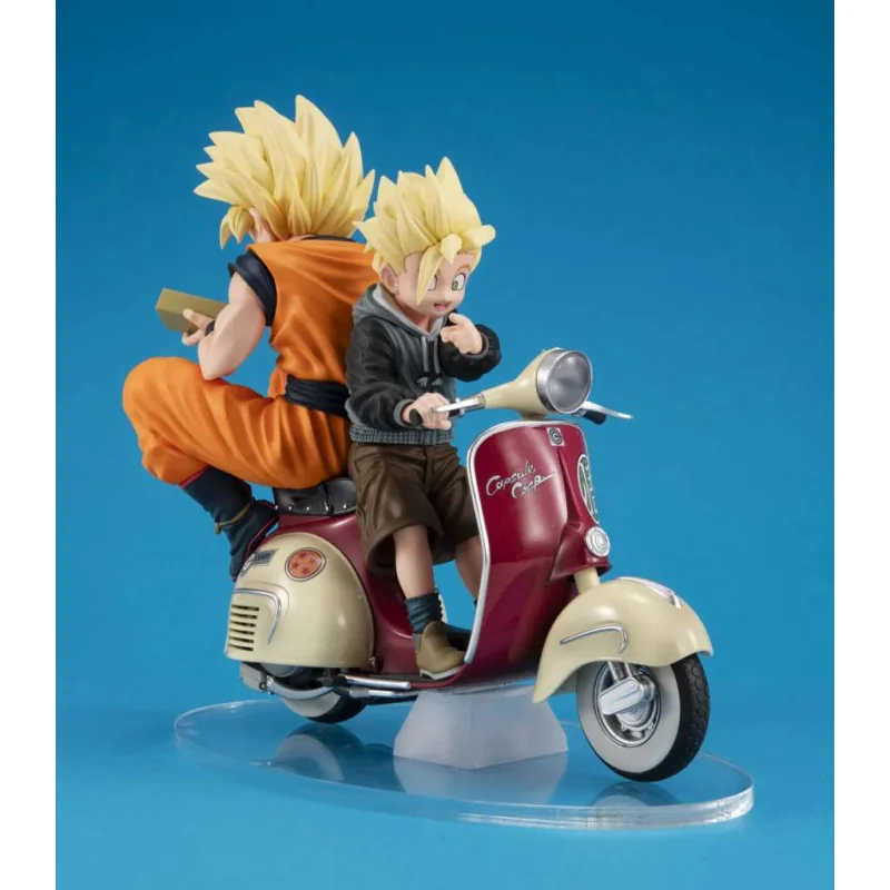 Desktop Real Mccoy Ex Dragon Ball Z Ss Son Goku & Ss Son Gohan & Motorbike Figuurtje 