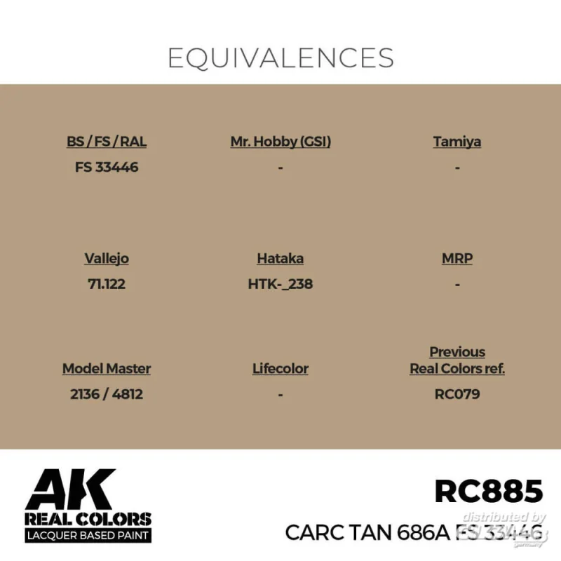 CARC Tan 686A FS 33446 17 ml. Acrylverf voor modelbouw