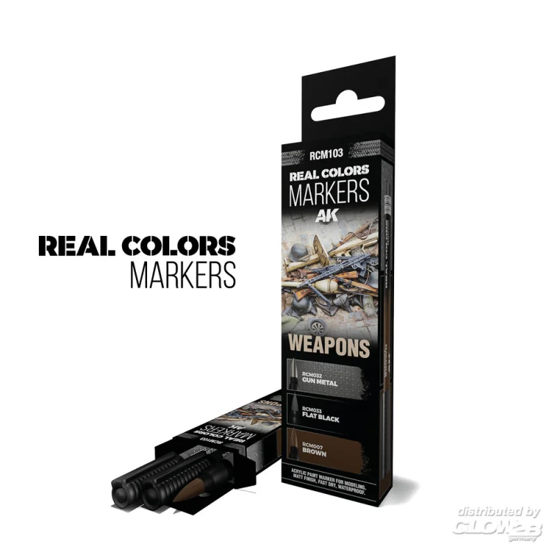 WEAPONS - SET 3 REAL COLORS MARKERS Acrylverf 