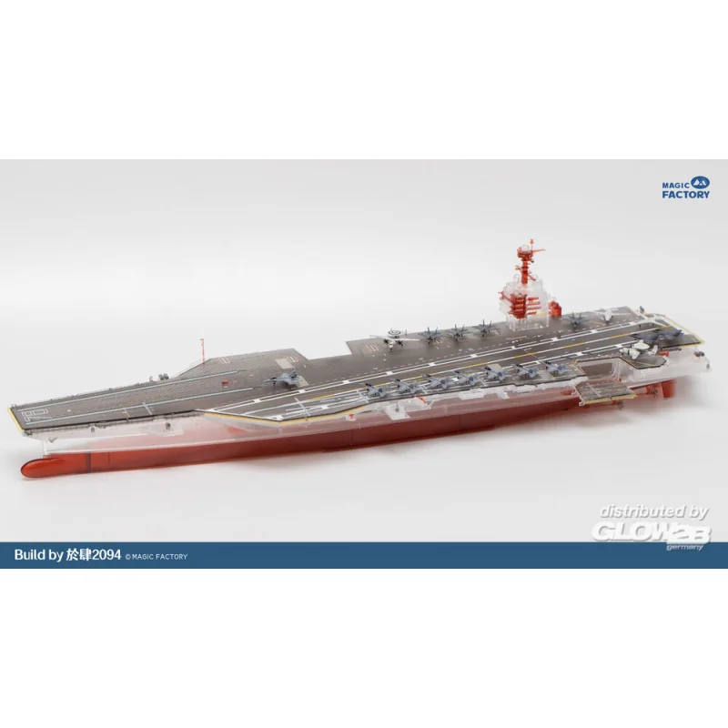 Clear Painted Colorful US Navy Gerald R. Ford-class aircraft carrier- USS Gerald R. Ford CVN-78 Modelboot bouwpakket