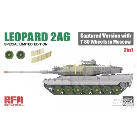 Leopard 2A6 Captured Version with T-80 Wheels in Moscow 2 in 1 Limited Edition Schaalmodel 