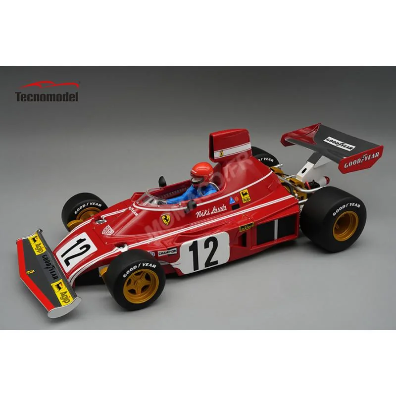 FERRARI 312 B 3 12 NIKI LAUDA SPANISH GRAND PRIX 1974 1ST WITH FIGURE Miniatuur 