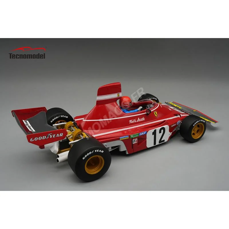 FERRARI 312 B 3 12 NIKI LAUDA SPANISH GRAND PRIX 1974 1ST WITH FIGURE Miniatuur van auto's