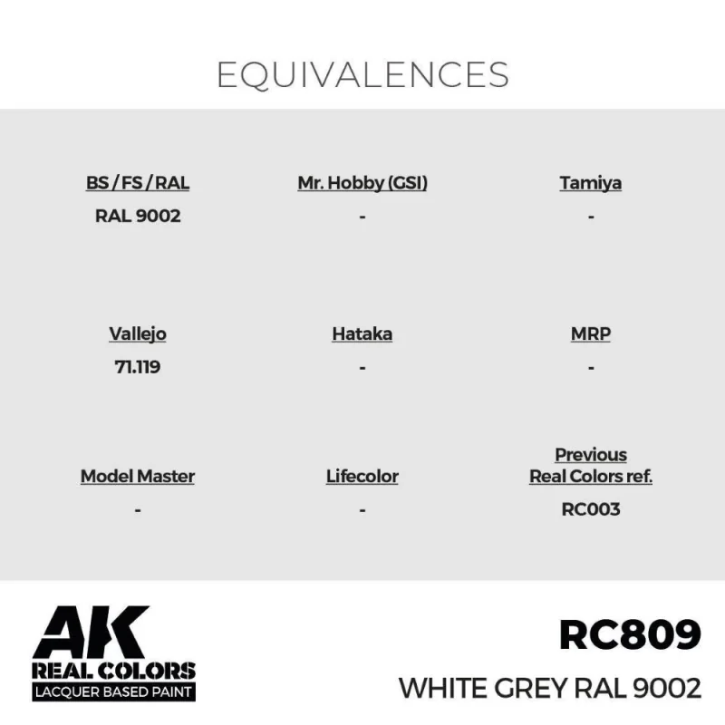 AK INTERACTIVE: Real Colors White Grey RAL 9002 17 ml. AK Interactive