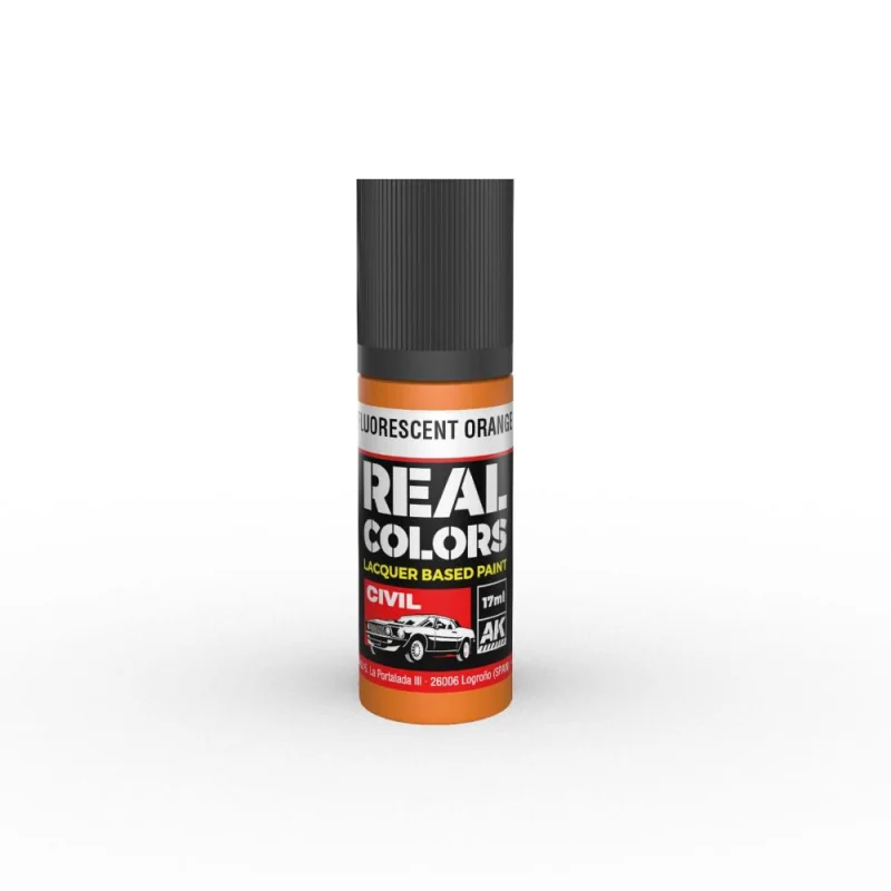 AK INTERACTIVE: Real Colors Fluorescent Orange 17 ml. Acrylverf 