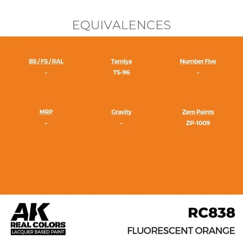 AK INTERACTIVE: Real Colors Fluorescent Orange 17 ml. AK Interactive