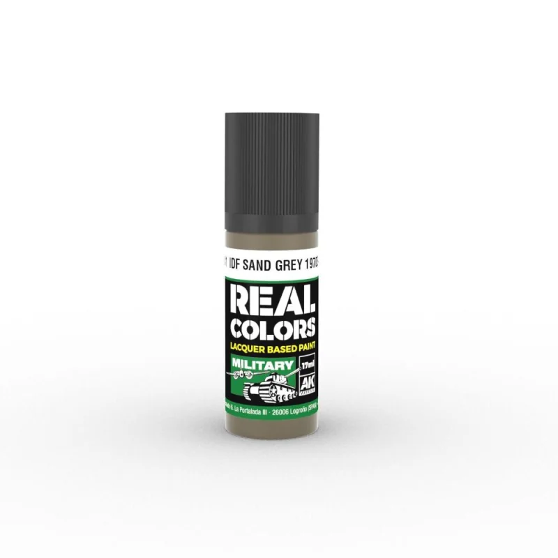 AK INTERACTIVE: Real Colors IDF Sand Grey 1970S-1980S 17 ml. Acrylverf 