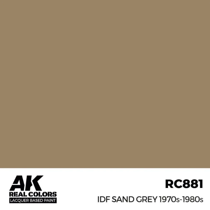 AK INTERACTIVE: Real Colors IDF Sand Grey 1970S-1980S 17 ml. Acrylverf voor modelbouw