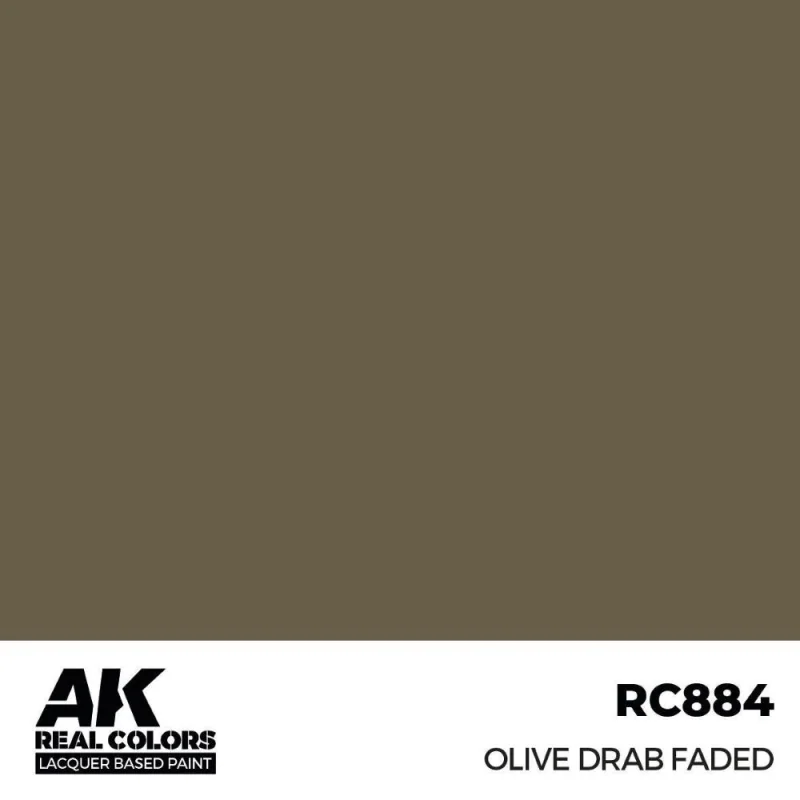 AK INTERACTIVE: Real Colors Olive Drab Faded 17 ml. Acrylverf voor modelbouw