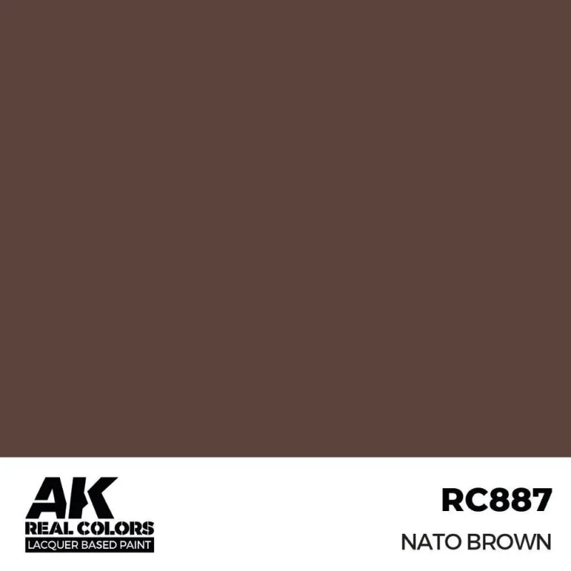 AK INTERACTIVE: Real Colors NATO Brown 17 ml. Acrylverf voor modelbouw