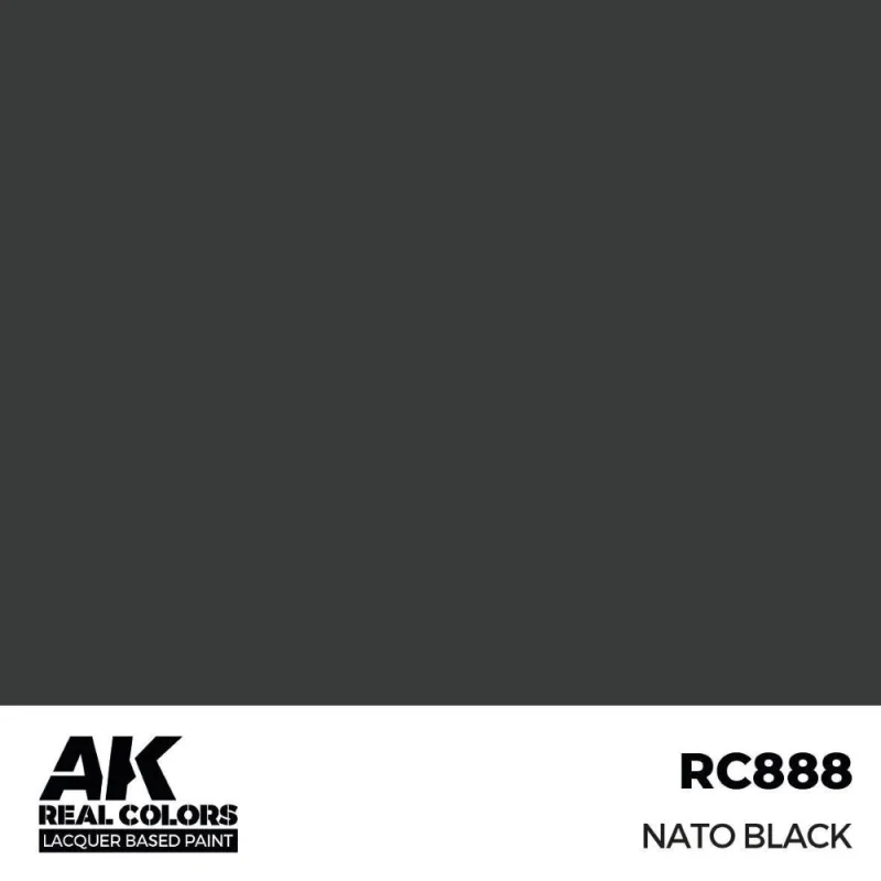 AK INTERACTIVE: Real Colors NATO Black 17 ml. Acrylverf voor modelbouw