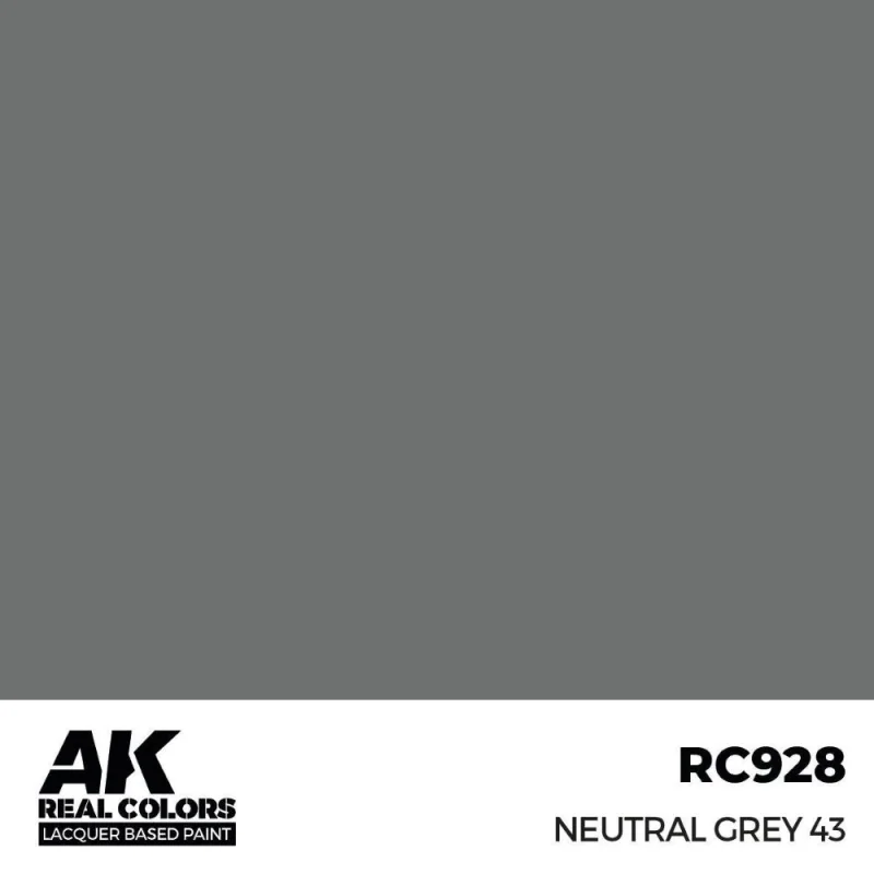 AK INTERACTIVE: Real Colors Neutral Grey 43 17 ml. Acrylverf voor modelbouw