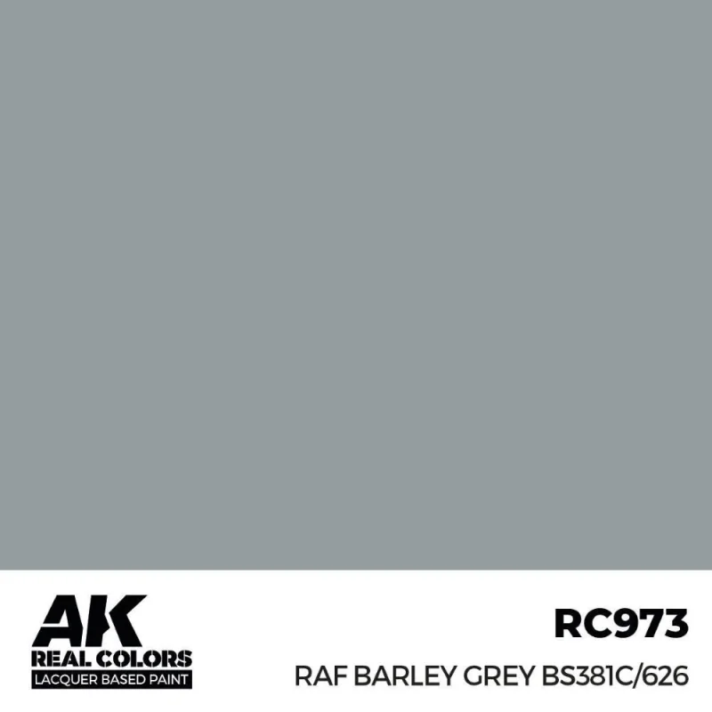 AK INTERACTIVE: Real Colors RAF Barley Grey BS381C/626 17 ml. Acrylverf voor modelbouw