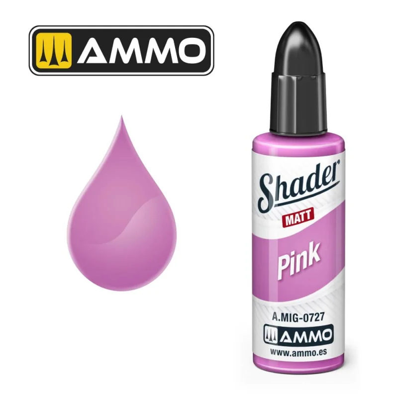 AMMO of MIG: MATT SHADER Pink 10mL Acrylverf 