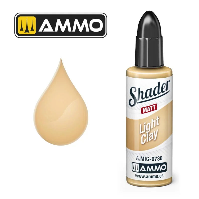 AMMO of MIG: MATT SHADER Light Clay 10mL Acrylverf 