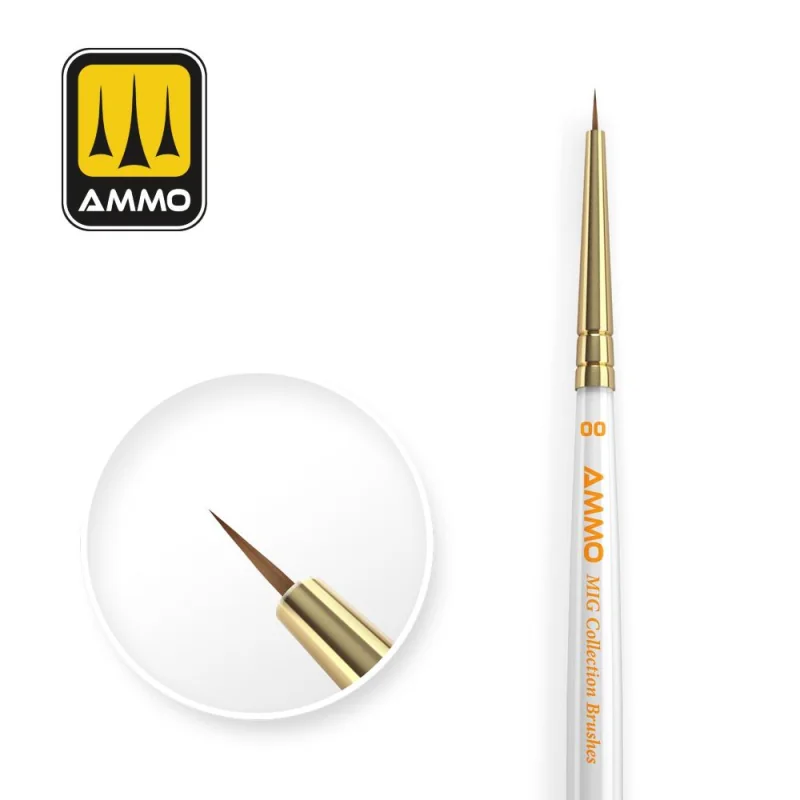 AMMO of MIG: AMMO MIG Collection Brushes Conical Ø00 brush Pincetten 