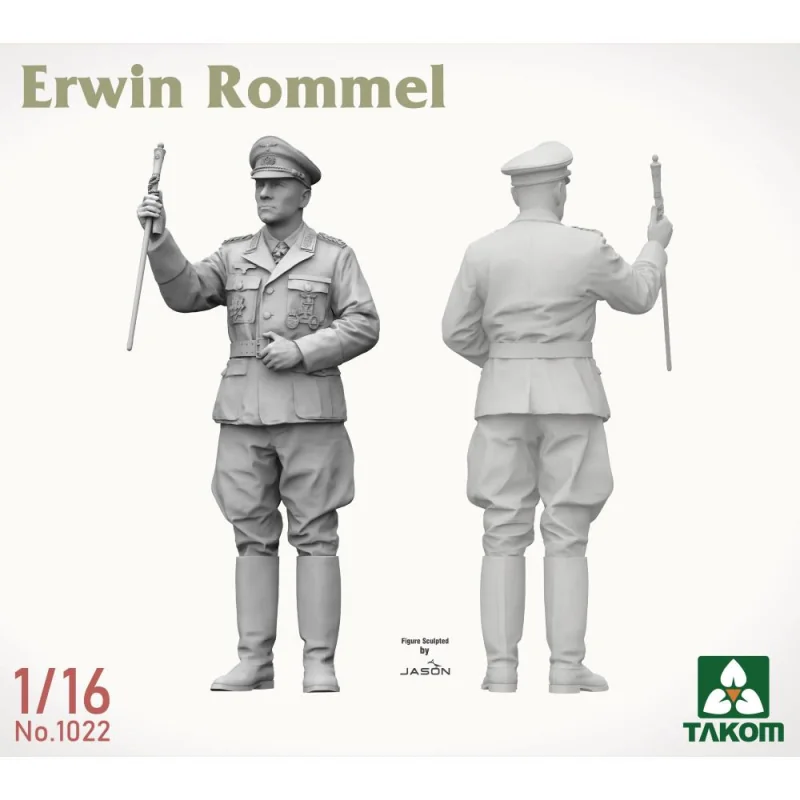 TAKOM MODEL: 1/16; Erwin Rommel (Limited edition) Historische figuren