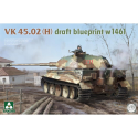 TAKOM MODEL: 1/35; VK 45.02(H) draft blueprint w 1461 Schaalmodel 