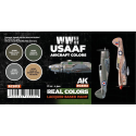 AK INTERACTIVE: Real Colors WWII USAAF Aircraft Colors SET Acrylverf voor modelbouw