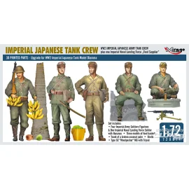 WW2 IMPERIAL JAPANESE TANK CREW + one Imperial Naval Landing Force Food Supplier Schaalmodel 