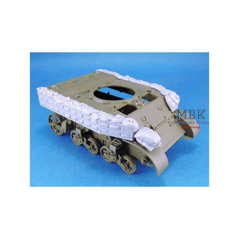 US Light Tank M5 / M8 Side Hull Sandbag Armor set 3D geprinte hars