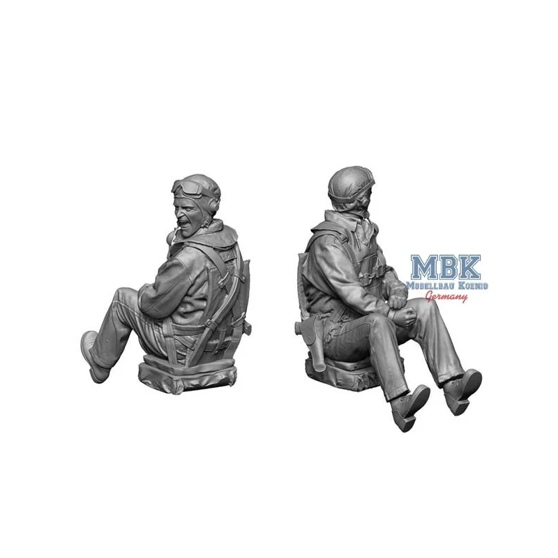 WW2 US Navy Pilot & Rear Gunner set 2 (Zeros) 1:32 Figuren 