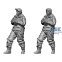 WW2 US Bomber Bomber waist Gunner 2 heads 1:72 Figuren 