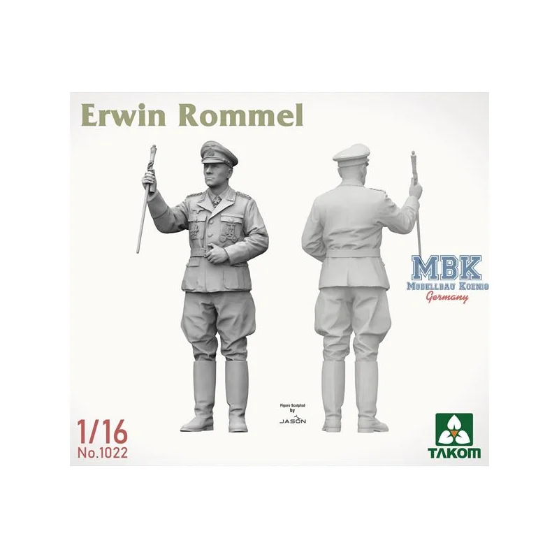 TAKOM MODEL: 1/16; Erwin Rommel (Limited edition) Historische figuren