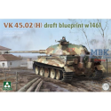 TAKOM MODEL: 1/35; VK 45.02(H) draft blueprint w 1461 Militaire modelbouw