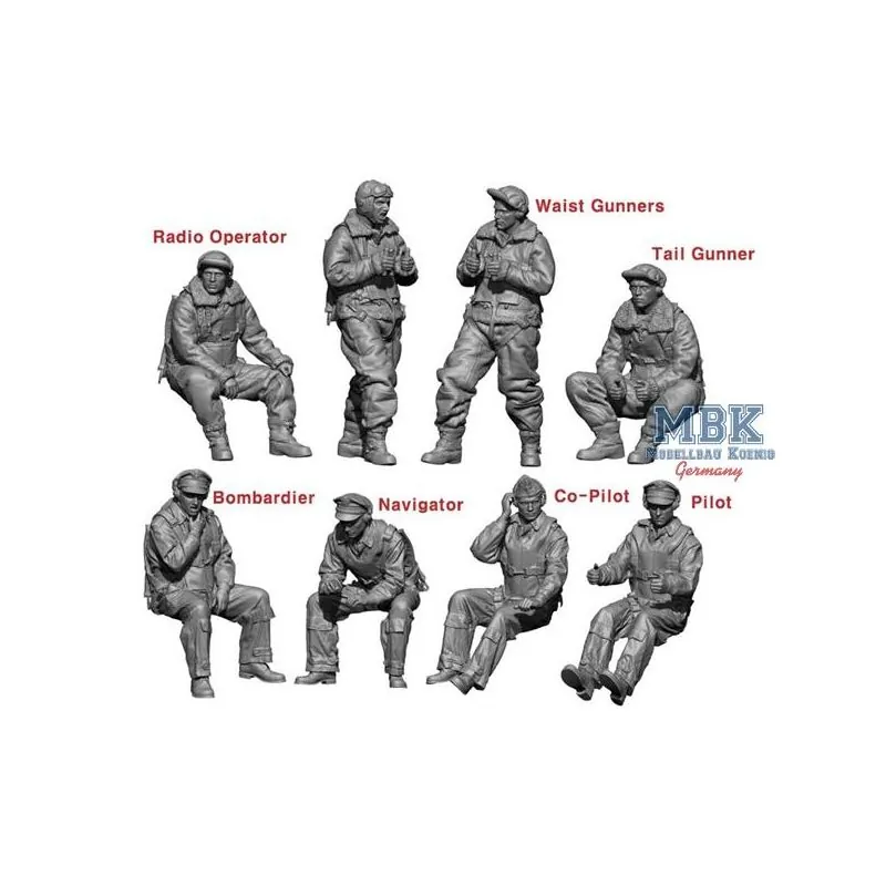 B-17 Crew Set - 8 Figures Figuren 