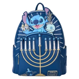 Disney Loungefly Mini Backpack L&S Light Up Menorah Stitch 