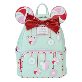 Disney by Loungefly backpack Mini Minnie Holiday Peppermint Ornaments 