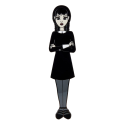 Wednesday by Loungefly Pin set 4 enamelled pins Wednesday Addams Paper Doll 3 cm Pins en broches