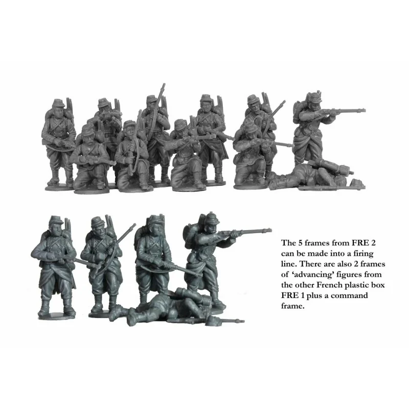 Perry Miniatures - Frans-Pruisische oorlog Franse infanterievuurlinie Historische figuren