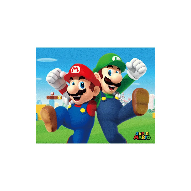 Super Mario - Lenticulaire 3D-poster - Mario & Luigi (23,5 x 28,5) 