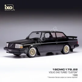 VOLVO 240 TURBO CUSTOM 1986 BLACK Miniatuur 