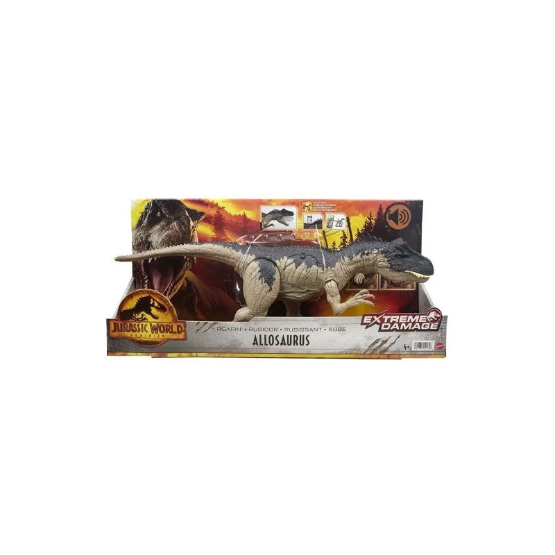 Mattel - Jurassic World Extreme Damage Roarin Allosaurus Figuurtje 