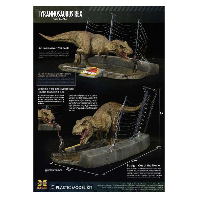 Jurassic Park T-rex 1/35 Mkit Re-run Popcultuur:Manga Schaalmodel