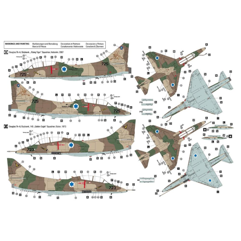 Hobby 2000: 1/48; Douglas TA-4H/J Skyhawk IAF (Hasegawa + Cartograf + Masks + 3D Printed Parts + Resin Exhaust) Modelvliegtuigen