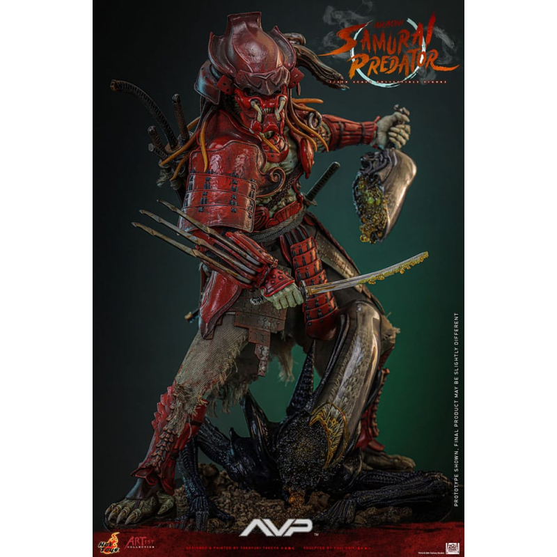 Alien vs. Predator figure Artist Collection 1/6 Akaoni Samurai Predator 35 cm Figuren