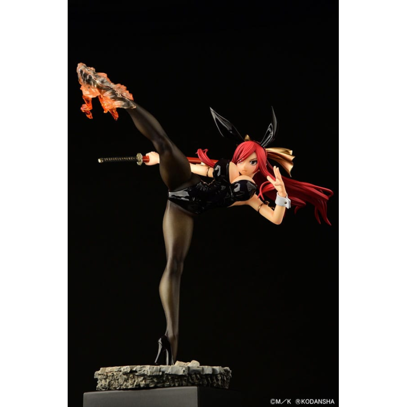 ORT85467 Fairy Tail statuette 1/6 Erza Scarlet High Kick Black Bunny Ver. 37cm