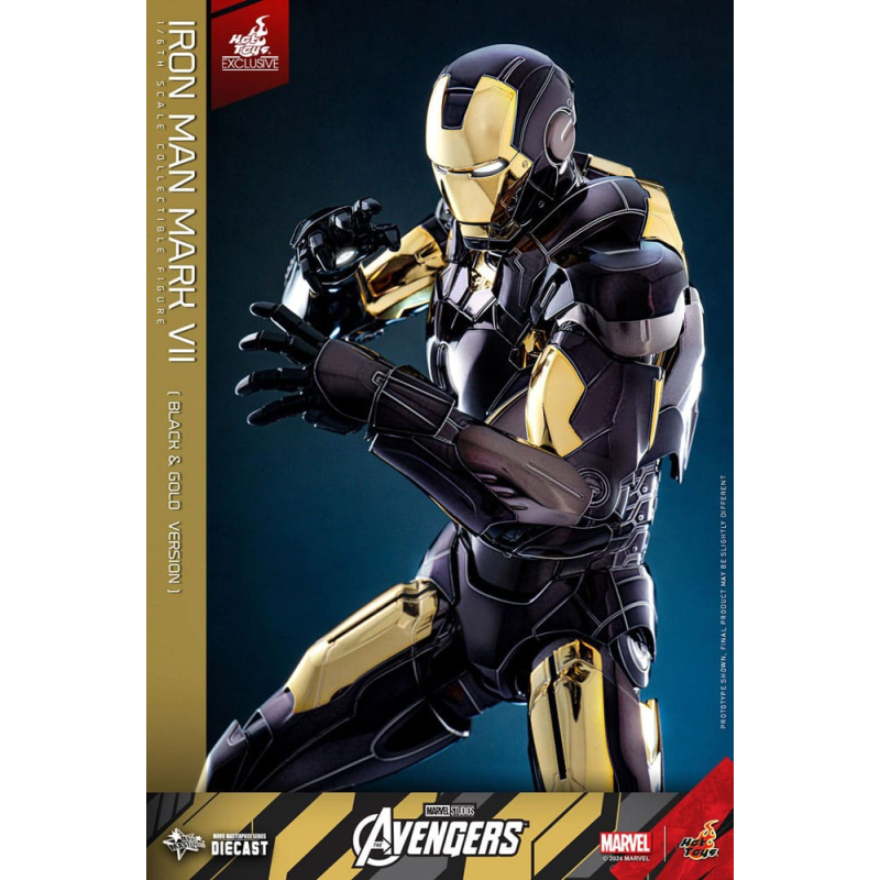 The Avengers Diecast Movie Masterpiece 1/6 Iron Man Mark VII (Black & Gold Version) 32 cm