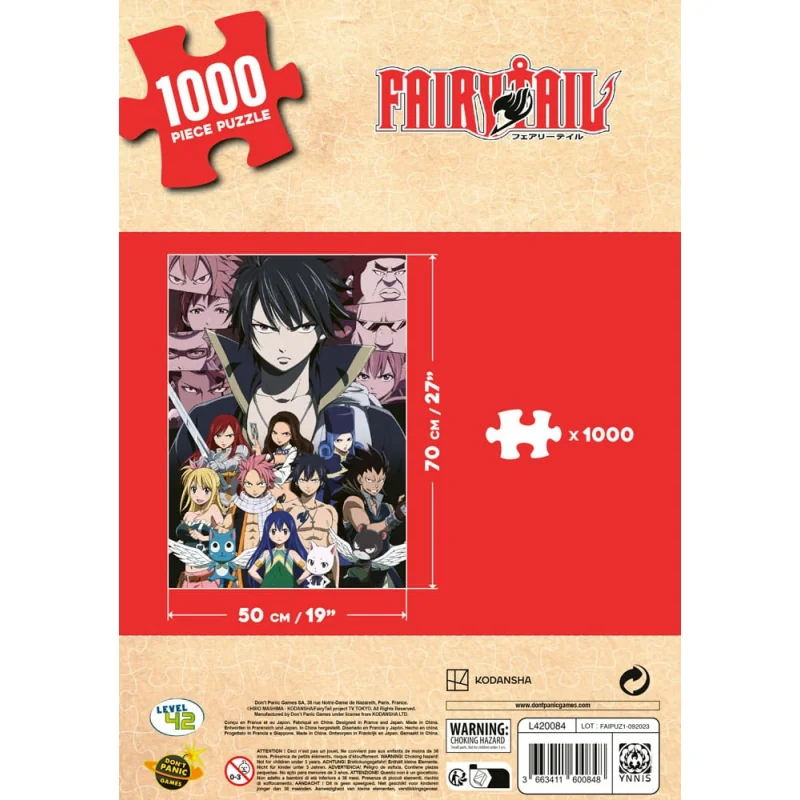 Puzzel FAIRY TAIL - The Guild - Puzzle 1000P 68x49cm Level 42