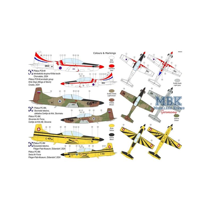 Pilatus PC-9M "Over Europe" Modelvliegtuigen